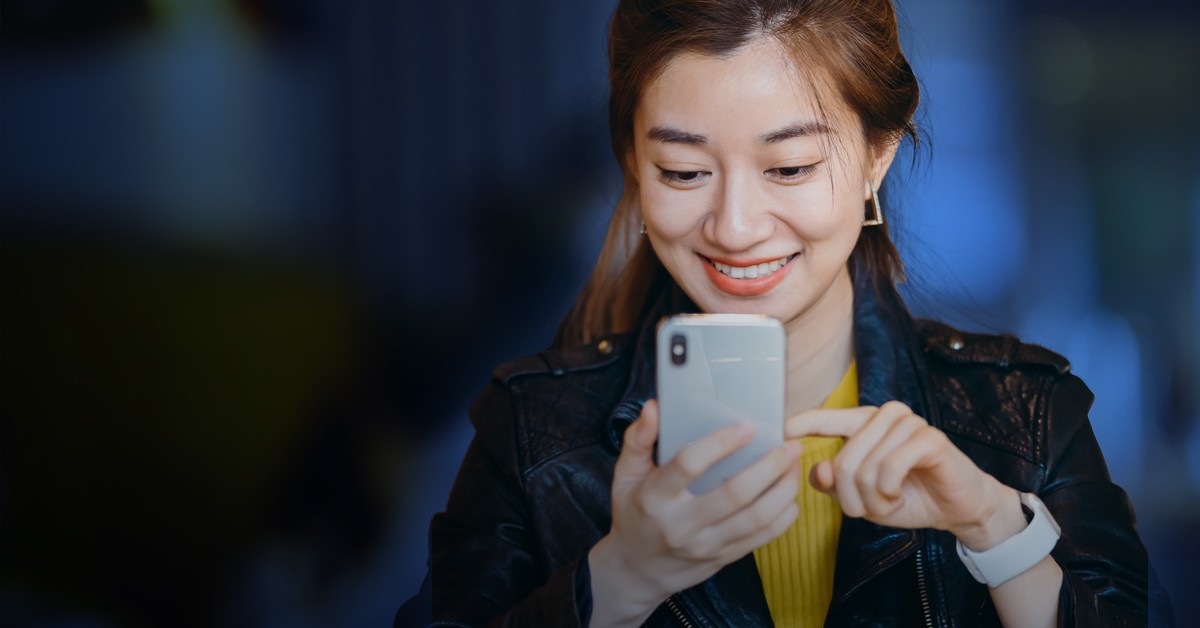 woman on phone